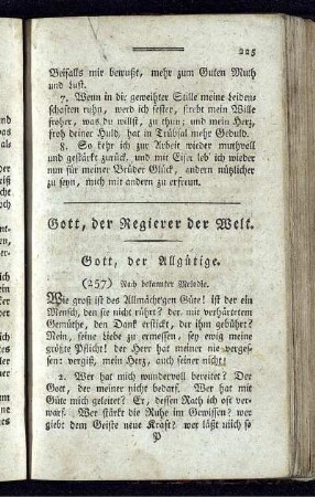 Gott, der Regierer der Welt.