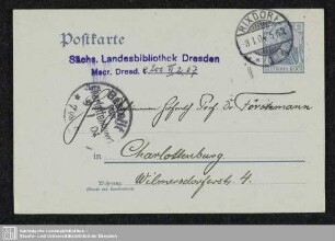 Postkarten 1904