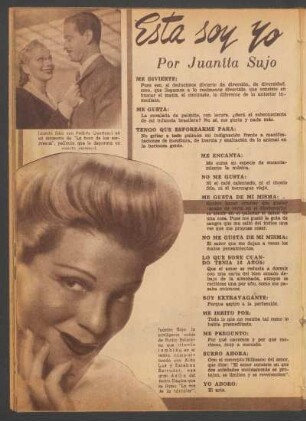 Esta soy yo - Por Juanita Sujo