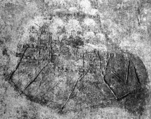 Relief mit der Ansicht der Prager Burg