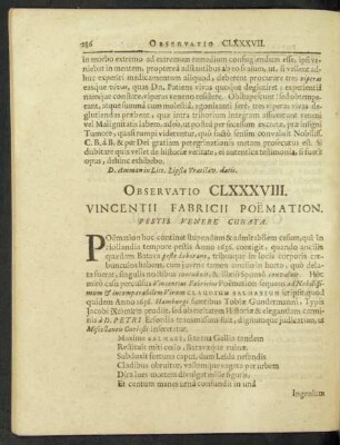 Vincentii Fabricii Poemation