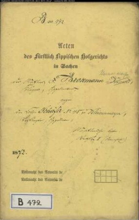 Brokmann in Kleinenmarpe gegen Schäfer Nr. 45 zu Kleinenmarpe