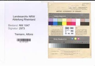 Entnazifizierung Alfons Tiemann , geb. 09.04.1908 (Polizist)