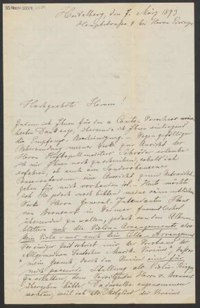 Brief an B. Schott's Söhne : 07.03.1893
