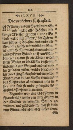 (LXVII.) Die verkehrte Listigkeit.