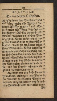 (LXVII.) Die verkehrte Listigkeit.