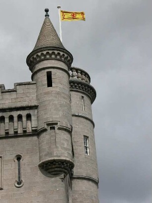 Turmerker von Balmoral Castle, der schottischen Sommerresidenz der englischen Königin