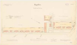 Kaserne des 4. Garderegiments zu Fuß, Berlin-Moabit: Lageplan 1:1000