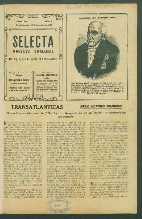 Galeria do centenário : José da Silva Lisbôa, Visconde de Cayurú