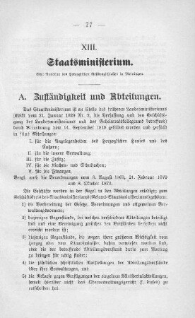 XIII. Staatsministerium
