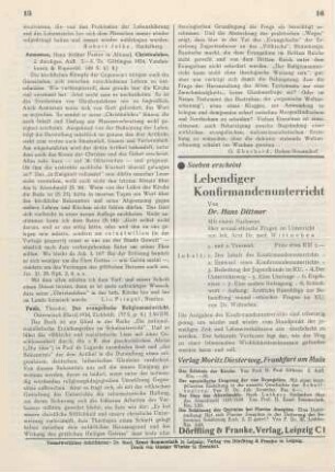 15-16 [Rezension] Pauls, Theodor, Der evangelische Religionsunterricht