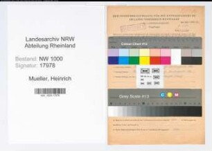 Entnazifizierung Heinrich Mueller, geb. 25.08.1913 (Polizeibeamter)
