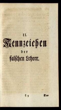 II. Kennzeichen der falschen Lehrer