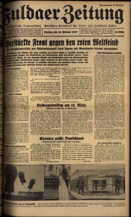 Ausgabe vom Freitag, den 24. Februar 1939.
