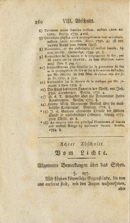Achter Abschnitt. Vom Lichte