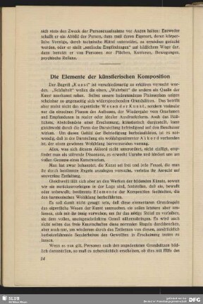 Die Elemente der künstlerischen Komposition