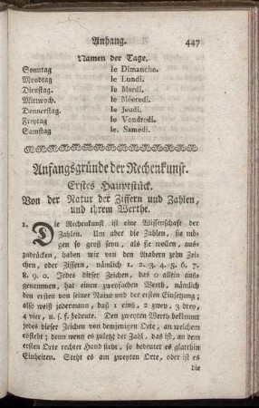Anfangsgründe der Rechenkunst.