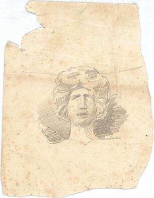 Stegmann, Carl von; Zeichnungen für Publikationen - Frauenkopf (Ansicht)