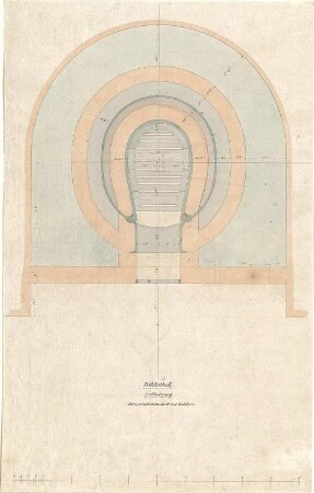 Gärtner, Friedrich von; München, Ludwigstr.; Staatsbibliothek - Luftheizung (Schnitt)