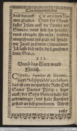 XII. Unnd das Wort ward Fleisch