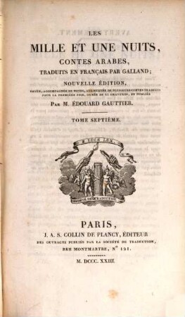 Les mille et une nuits : contes arabes, 7