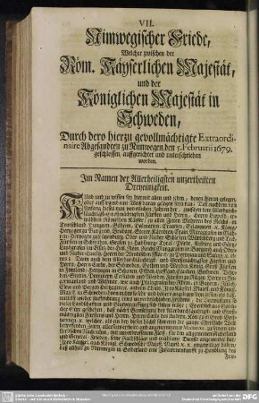 VII. Nimwegischer Friede, ...