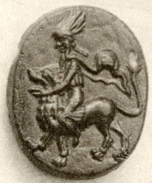 Medaillon mit einem Löwenreiter, vielleicht Simson