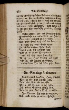 Am Sonntage Palmarum.