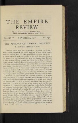 The Advance of Tropical Medicine.