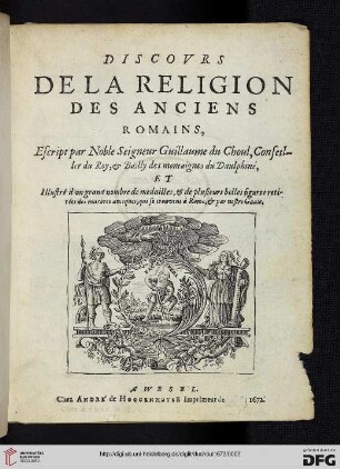 Discovrs De La Religion Des Anciens Romains