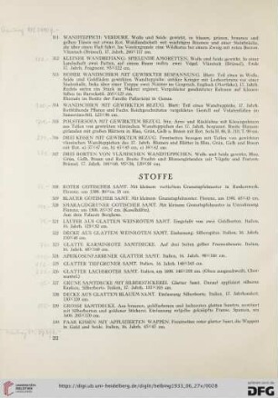 Stoffe (Nr. 318-369)