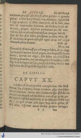 Caput XX. De Libello.