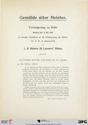 Gemälde alter Meister (Nr. 35-43)