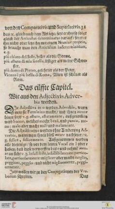 Das eilffte Capitel