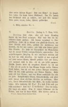 8) [Brief vom] 7. Merz 1828