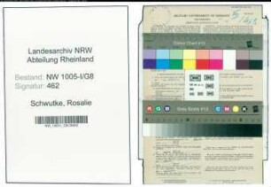 Entnazifizierung Rosalie geb. Hobein Schwutke , geb. 03.04.1904 (Postfacharbeiterin)
