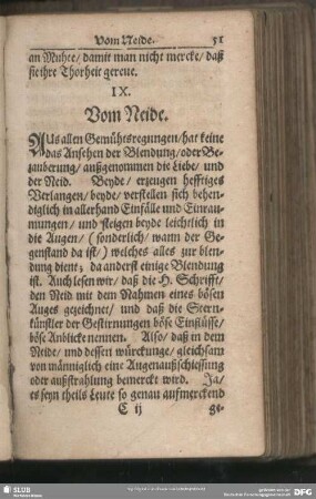 IX. Vom Neide