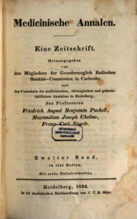 Medicinische Annalen. 2. 1836