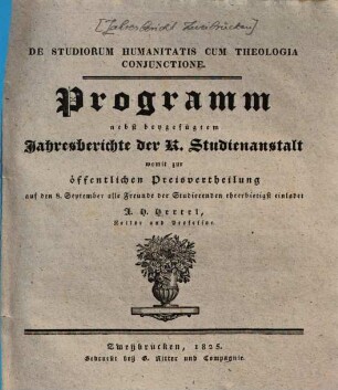 De studiorum humanitatis cum theologia conjunctione