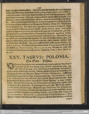 XXV. Taurus: Polonia. Der Stier: Pohlen