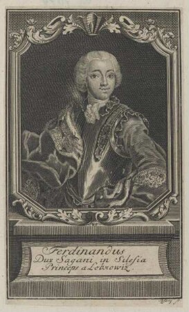 Bildnis des Ferdinandus, Dux Sagani in Silesia, Princeps a Lobkowiz