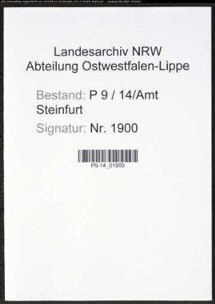 Heiratsregister Standesamt Amt Steinfurt