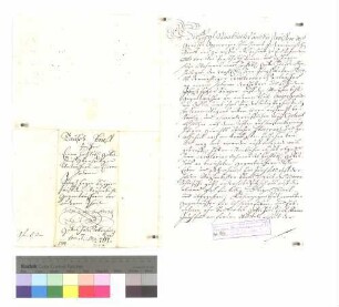 Vor dem Vogt und dem Gericht zu Appenweier tauschen das Kloster Allerheiligen und Josef Feger von Maisenbühl näher beschriebene Äcker zu Maisenbühl.