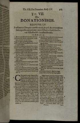 Tit. VII. De Donationibus.