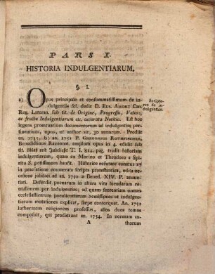 Historia Indulgentiarum Cum Reflexionibus Dogmaticis