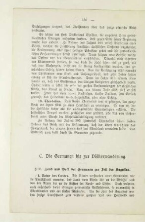 C. Die Germanen bis zur Völkerwanderung