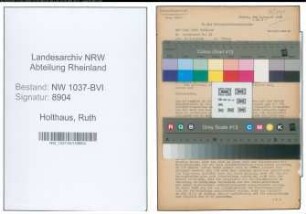 Entnazifizierung Ruth Holthaus , geb. 01.06.1900 ()