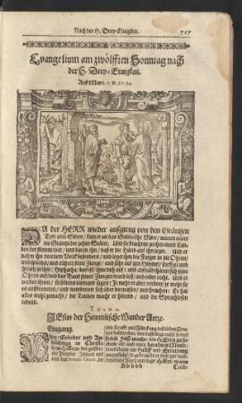 Evangelium am zwölfften Sonntag nach der H. Drey-Einigkeit. ...