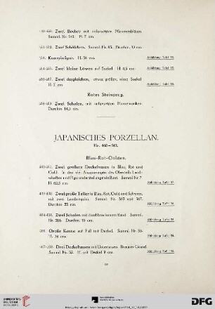 Japanisches Porzellan (Nr. 460-542)