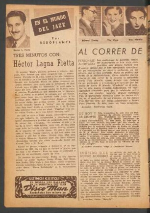 En el mundo del jazz - Tres minutos con: Héctor Lagna Fietta